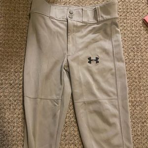 Youth Medium, Under Armor, Gray, Baseball pants